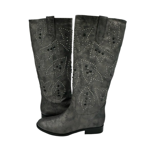 FRYE & CO Pewter Phoenix Tall Leather Womens Boots‎  Color Pewter  Size 6  NWT - Picture 5 of 10